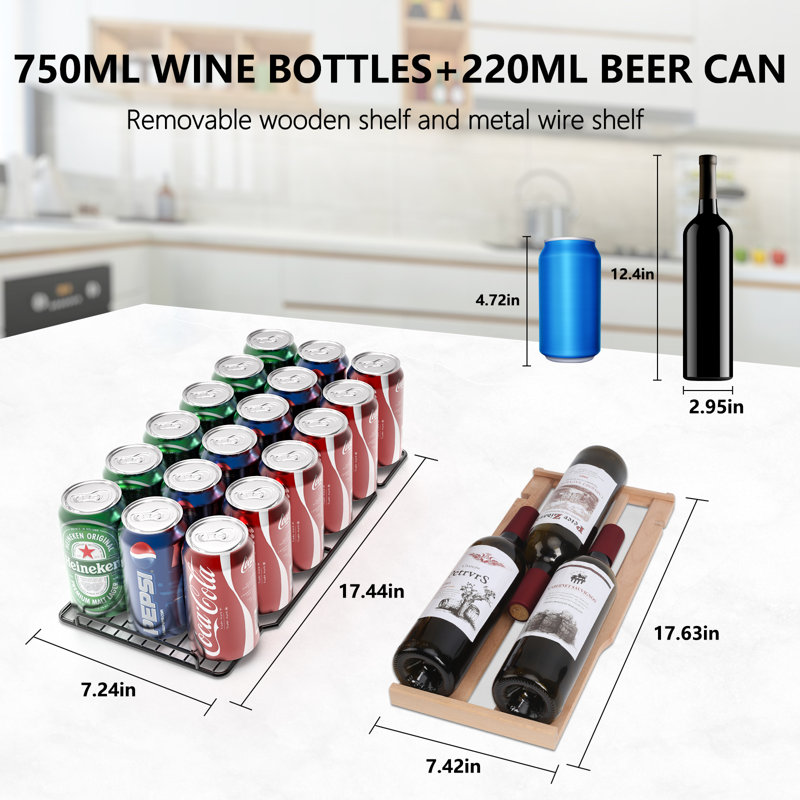 Antarctic Star 23.4'' 18 Bottle and 56 Can Dual Zone Freestanding